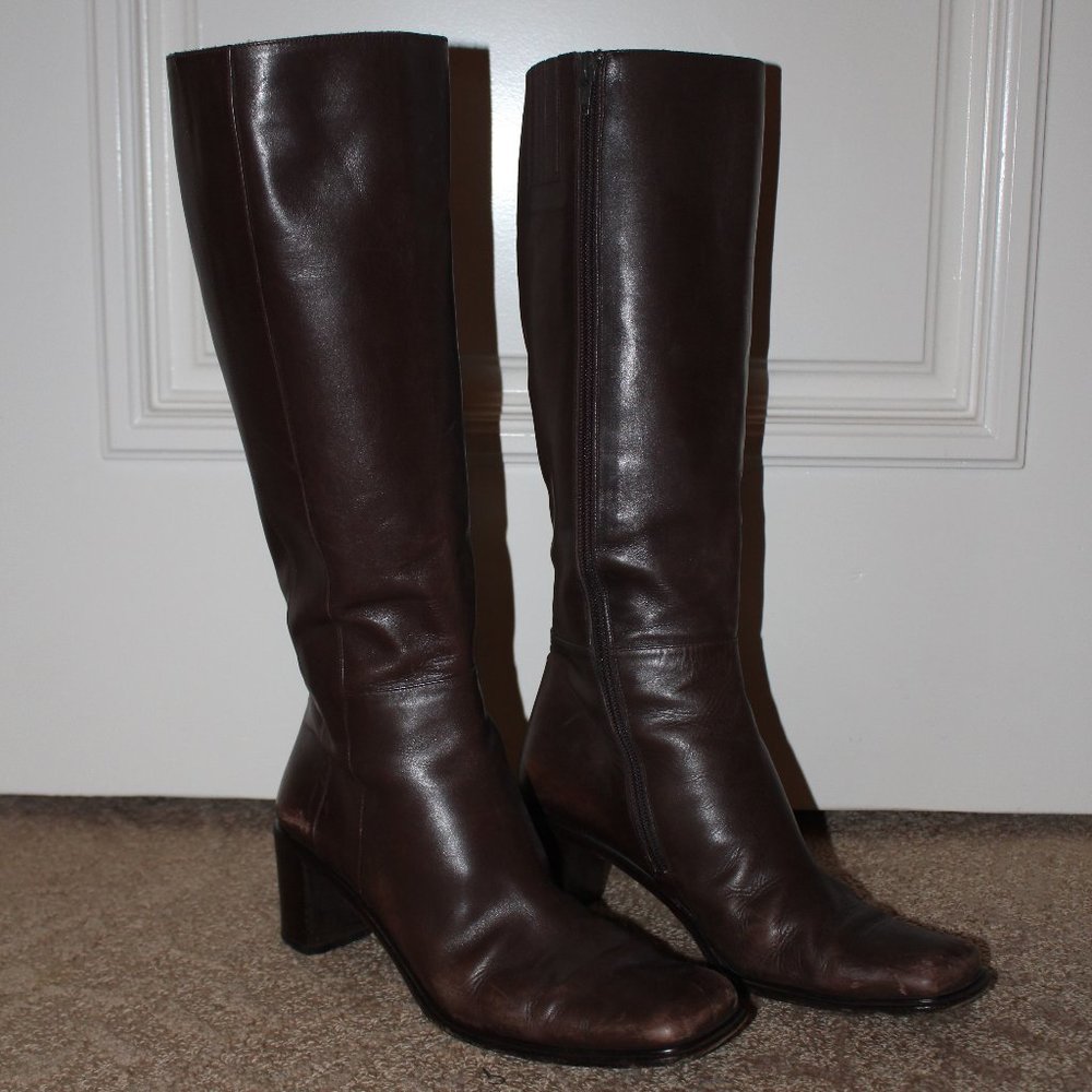 Via Spiga (W) KneeHigh Boots Size 7M Brown Leather